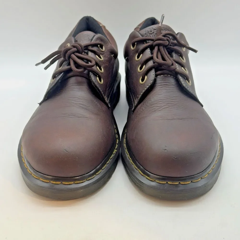 Dr. Martens Boston AW004 Shoes Men's 12M Brown Leather Lace Up Air Cushion Sole
